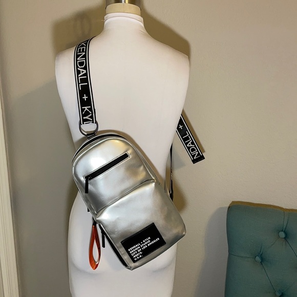 Kendall & Kylie Handbags - SOLD - NWT Kendall + Kylie One Strap Mini Backpack in Metallic Space Silver